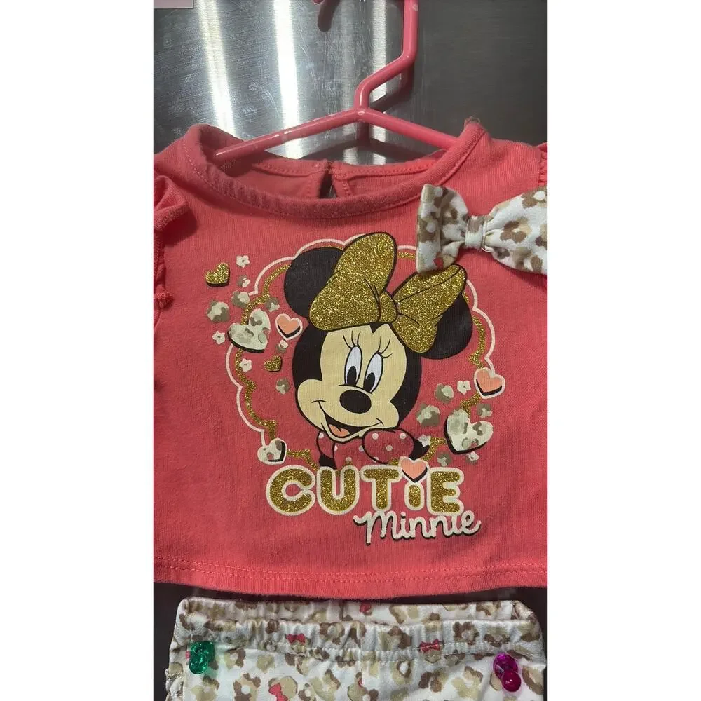 Minnie Mouse LS Outfit - Disney Baby - 0-3mo